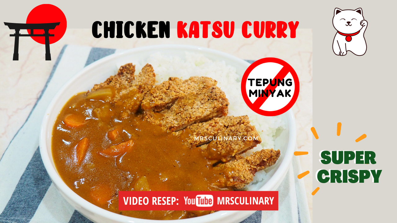 RESEP AYAM KATSU KARI JEPANG NO MINYAK, NO TEPUNG. GILA, GARING BANGET